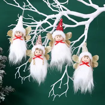 מלאך חג המולד קטיפה בובה תליון עץ חג מולד קישוט חג מולד קישוט בית חג המולד מתנות נואל Navidad 2022