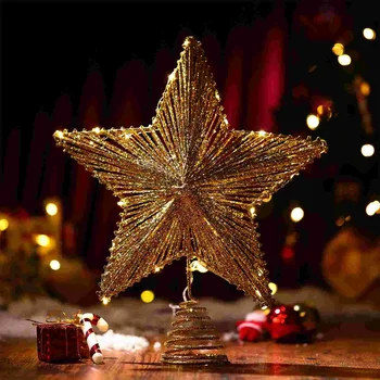 עץ חג המולד עליון כוכב טופר מואר פארא Mujer הפנים, וינטג