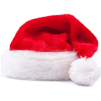 קטיפה חג המולד חג המולד רך כובע סנטה קלאוס באדום קצר קטיפה נואל כובעים חג Christma עיצוב מתנה לשנה החדשה חג מולד קישוט