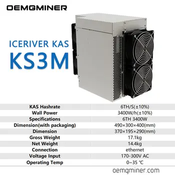 קנה 2 קבל 1 חינם חדש Antminer KS3 8.2 Th/s Kaspa Kas כורה הרווחי ביותר Bitmain KS3 3180W YY